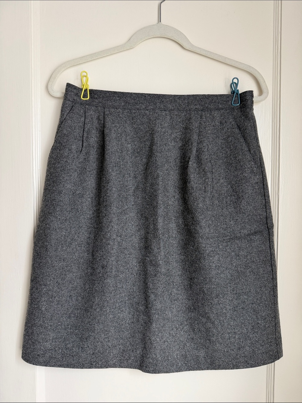 Vintage Wool BFA Classics Gray A-Line Women's Skirt 12P